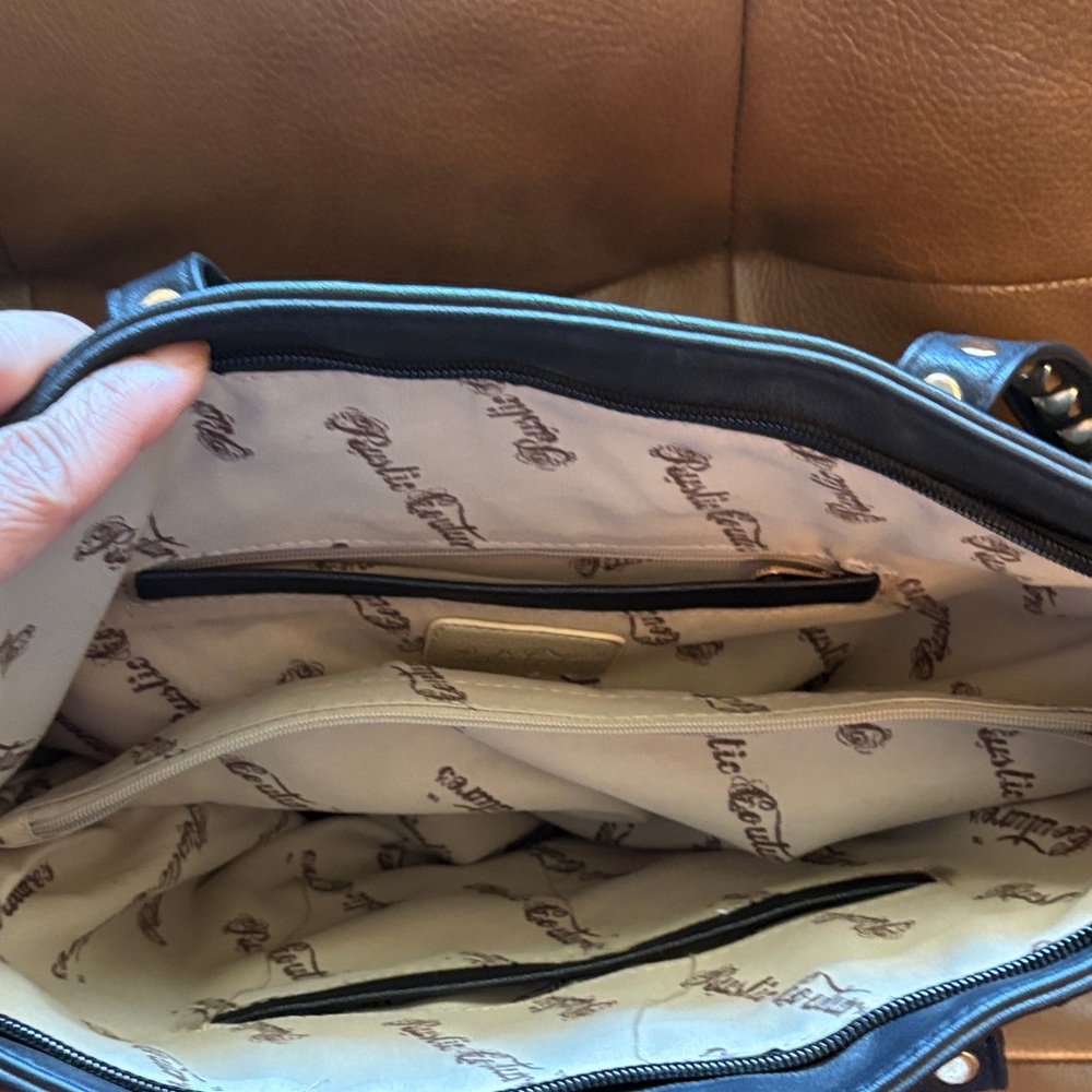 Elegant Black Tote with Gold Accents - Picture 4 of 5